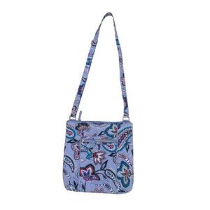 2/$30 Vera Bradley Purple Floral Quilted Messenger Crossbody Bag Handbag